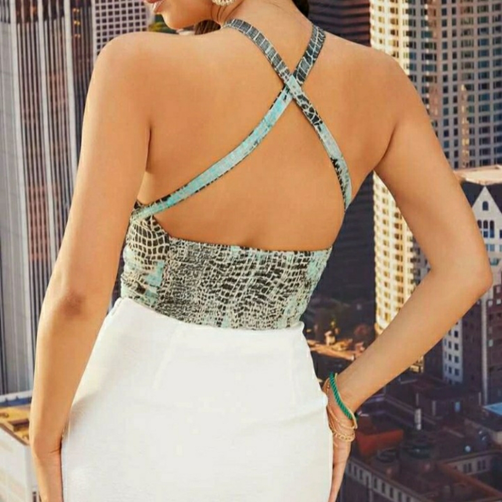 Snakeskin Print Top - Picture 2 of 7